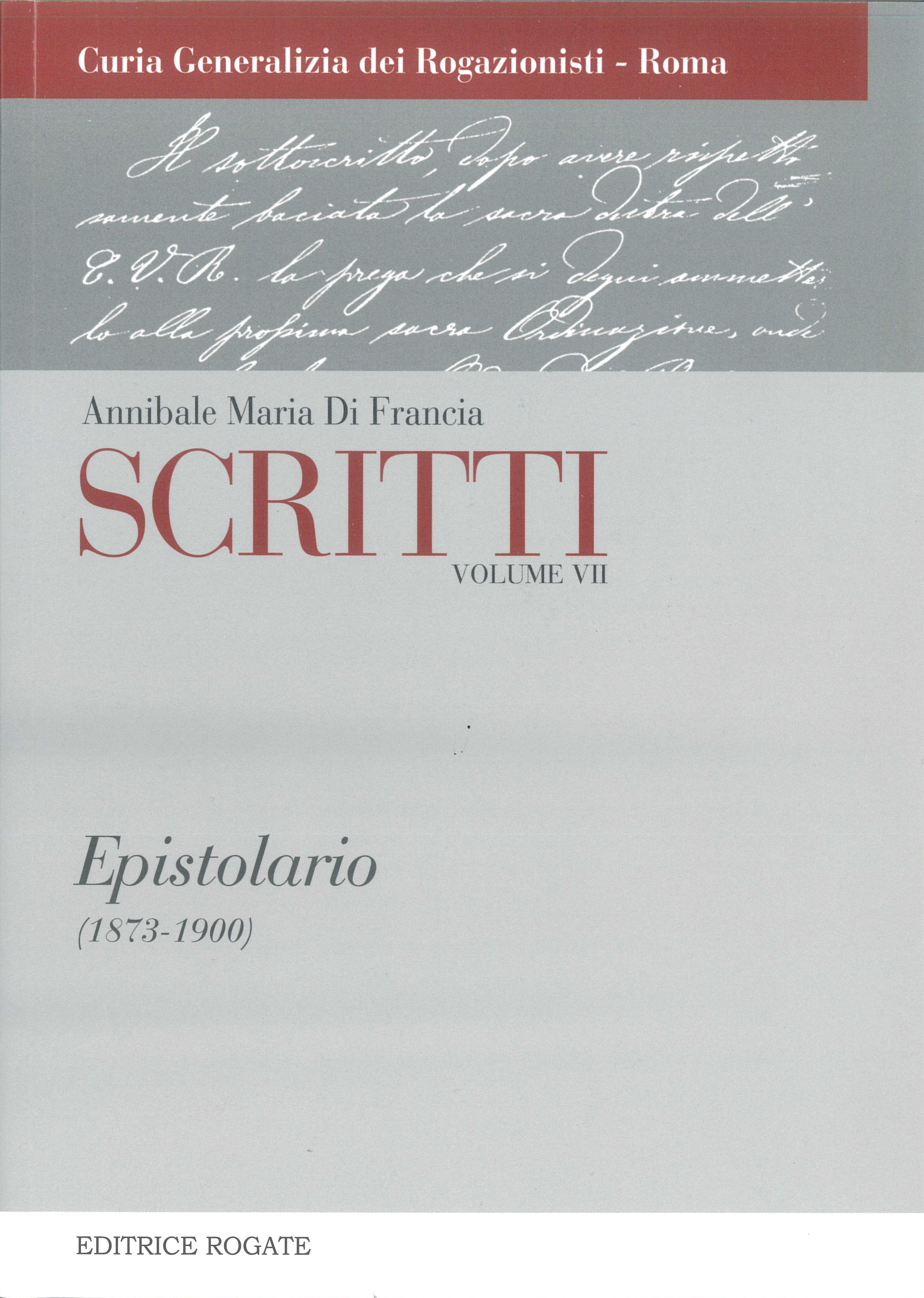 Volume VII - Epistolario 1873-1900